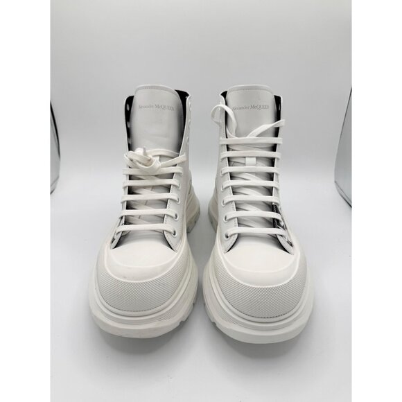 Alexander McQueen Tread Slick Boot Graffiti Optic White 10.5 - Picture 4 of 11